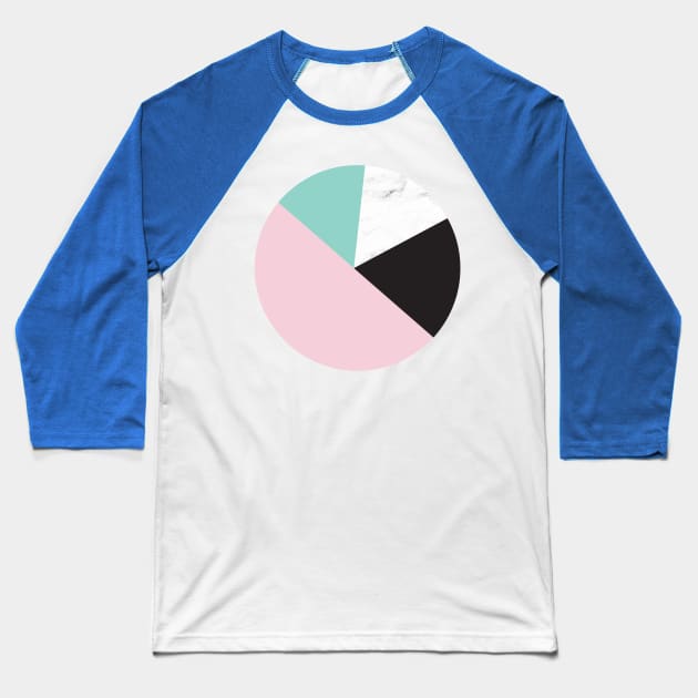 Pastel Circle Baseball T-Shirt by Belle_Kelly